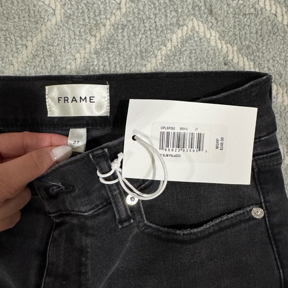 Frame Slim Le Palazzo Jeans in Broken - Picture 2 of 3